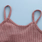 Ensemble deux pièces haut à bretelles sans manches et short de couleur unie