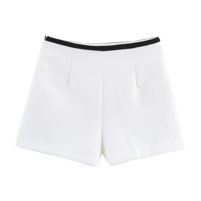 Summer Sleeveless Contrast Color Shorts Vest