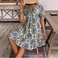 Short Sleeve With Ruffled Hem Dress