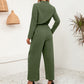 Single-breasted Long-sleeved Shirt Set With Double Pockets