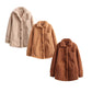 Veste à manches longues en peluche de couleur unie, style hipster de rue