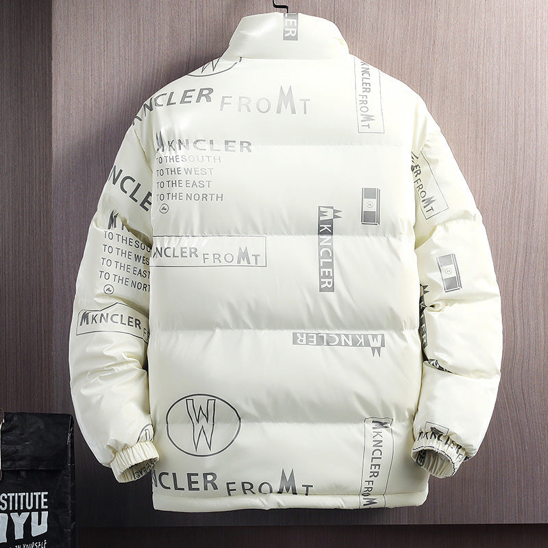 Lovers Loose Printed Warm Cotton Jacket