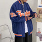 Baseball Uniform Men's Trendy Loose Casual Color Blocking Jacket