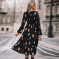 Robe à manches longues à imprimé floral