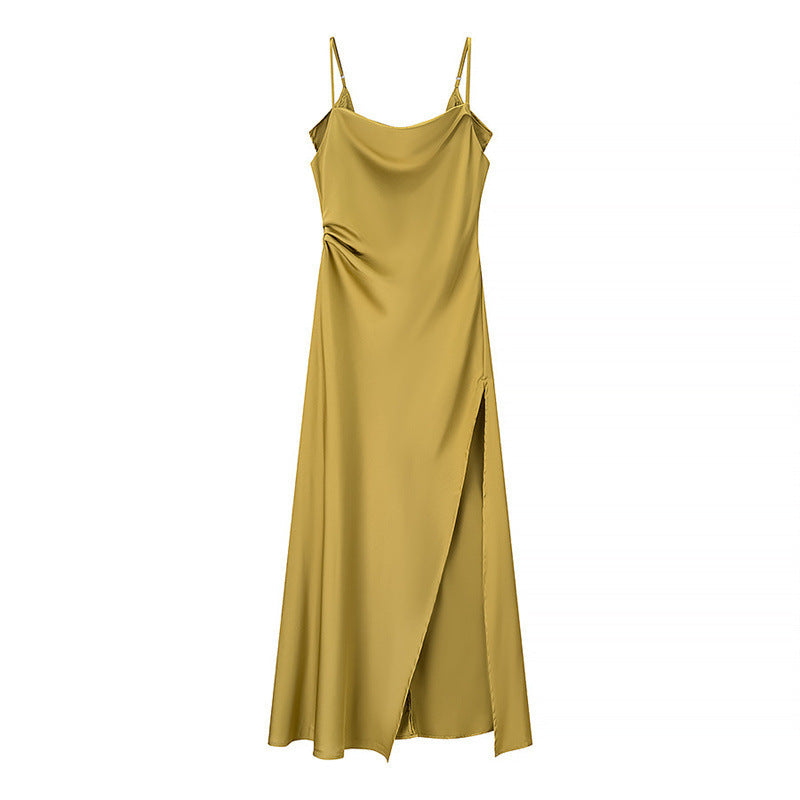 Women's Fashion Simple Camisole Split Dress