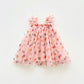 Summer Cute Heart Printing Mesh Girl Dress