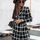 Long Sleeve Suit Collar Double Row Button Woolen Coat