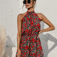 Popular Independent Station Popular Halter Floral Tie-neck Strapless Dress