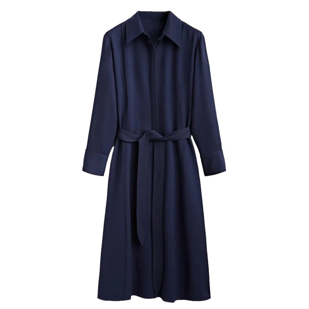 Fashion Women's Wear Lace-up Shirt Dress