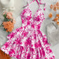 New SpringSummer European And American-style Camisole Top And Audrey Hepburn-inspired Designer Floral Dress