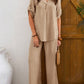 Loose Leisure Suit Solid Color Short-sleeved Trousers