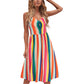 Summer New Print Suspender Backless Dress