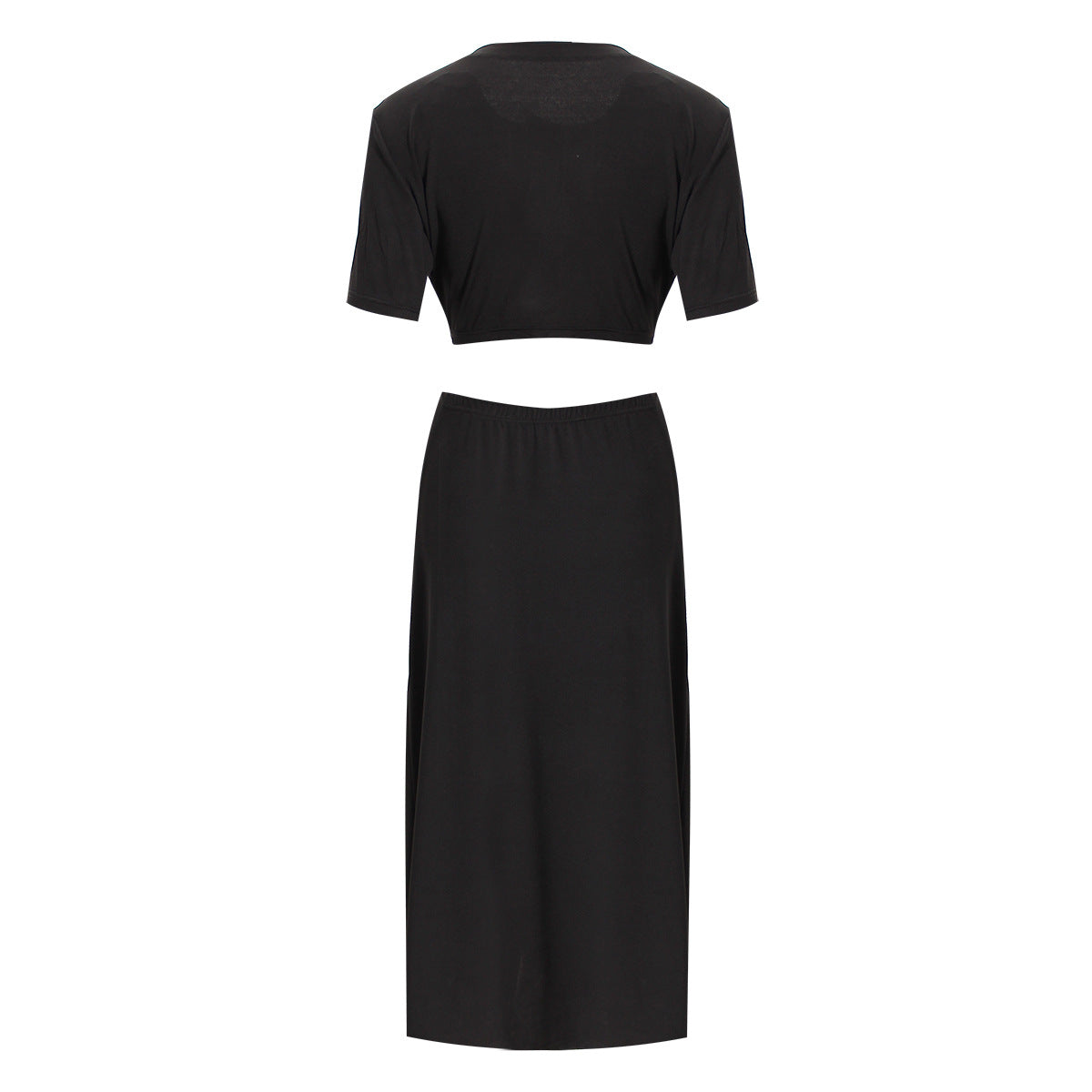 Spice Girl Waisted Long Dress Cold Wind Slim Kink Hollow Pleat Loose