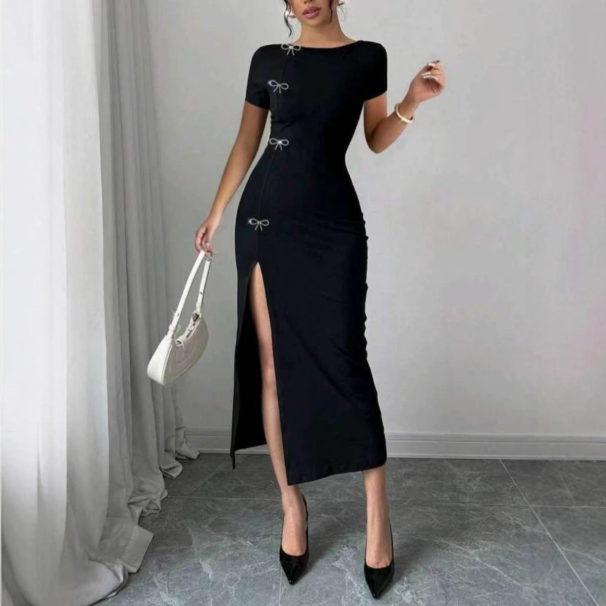 Women's Slim-fit Short-sleeve Dress