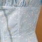 Women's Elegant Bubble Dress Floral Mesh Slit Dress