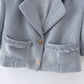 Temperament Pocket Design Short Casual Suit