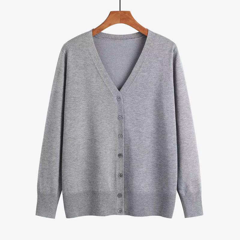 Autumn And Winter New V-neck Knitwear Long-sleeved Cardigan