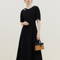 Women's Summer French Round Neck Hollow Dress