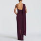 New Stylish High-waisted Long Dress With A Slanted Neckline