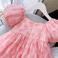 Girls' Western Style Puff Sleeves Dress