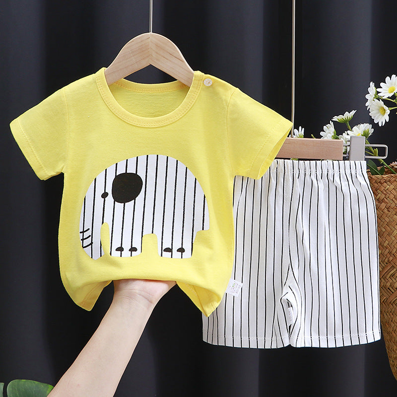 Ensemble à manches courtes pour enfant en pur coton