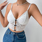 Niche Design See-through Underwear Deep V Lace Camisole