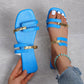 Sandales et pantoufles à semelles plates tendance et assorties pour femmes