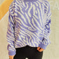 Commuter Knitted Two-piece Zebra Pattern Contrast Color