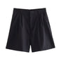 Women's Waistcoat Vest Linen Blended Casual Shorts Suit Women