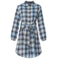 Women's Clothing Foreign Trade Fashion Plaid Drawstring Waist-tight Dress