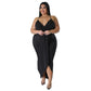 Adjustable-strap Sleeveless V-neck Stretch Dress