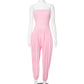 Summer Solid-color Casual Jumpsuit