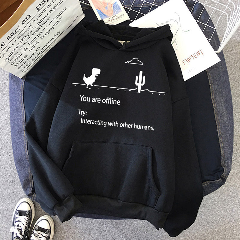 Women's Retro Dinosaur Fashion Casual Sweater