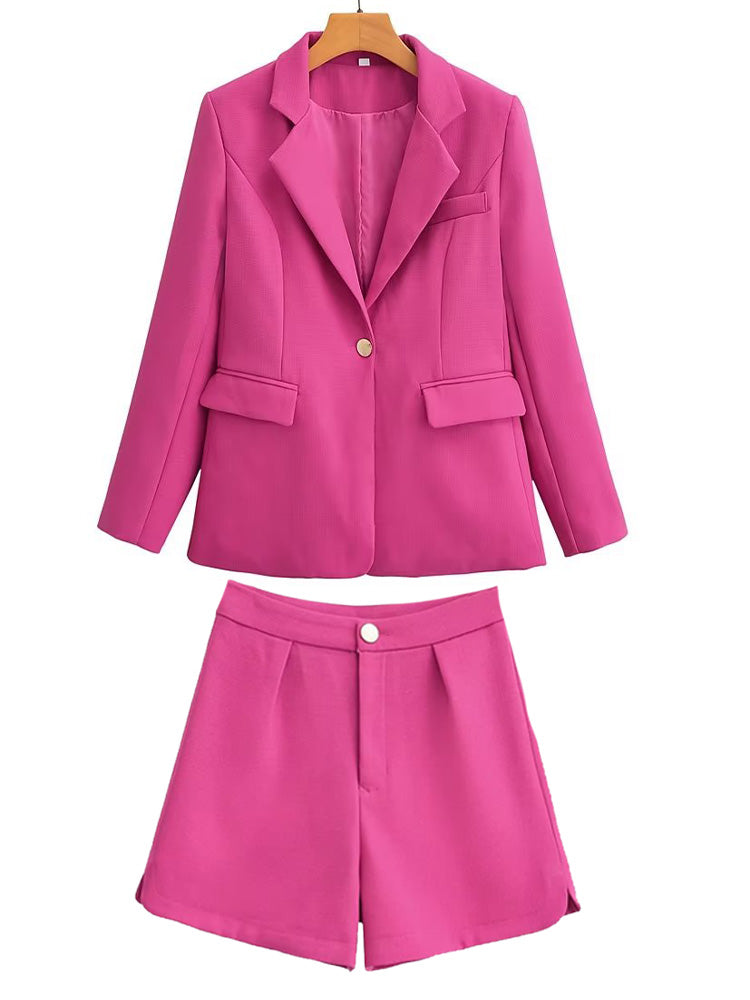 Women's Fashionable Suit Shorts Set