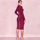 Women's High Waist Temperament Package Hip Midi Skirt