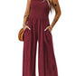 Simple High Waist Knitted One-piece Trousers