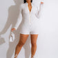 Women's Fashionable Knitted Plaid Breathable V-neck Jumpsuit