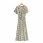 Printed Jumpsuit With Tie On Chest