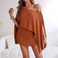 One-shoulder Design With Slit Sleeves Versatile For Commuting And Leisure