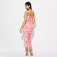 Women's Tie-dye Tube Top Printed Vest Skirt Suit