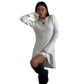 Women's Round Neck Hollow-out Love-shape Print Dress Design Tight Waist
