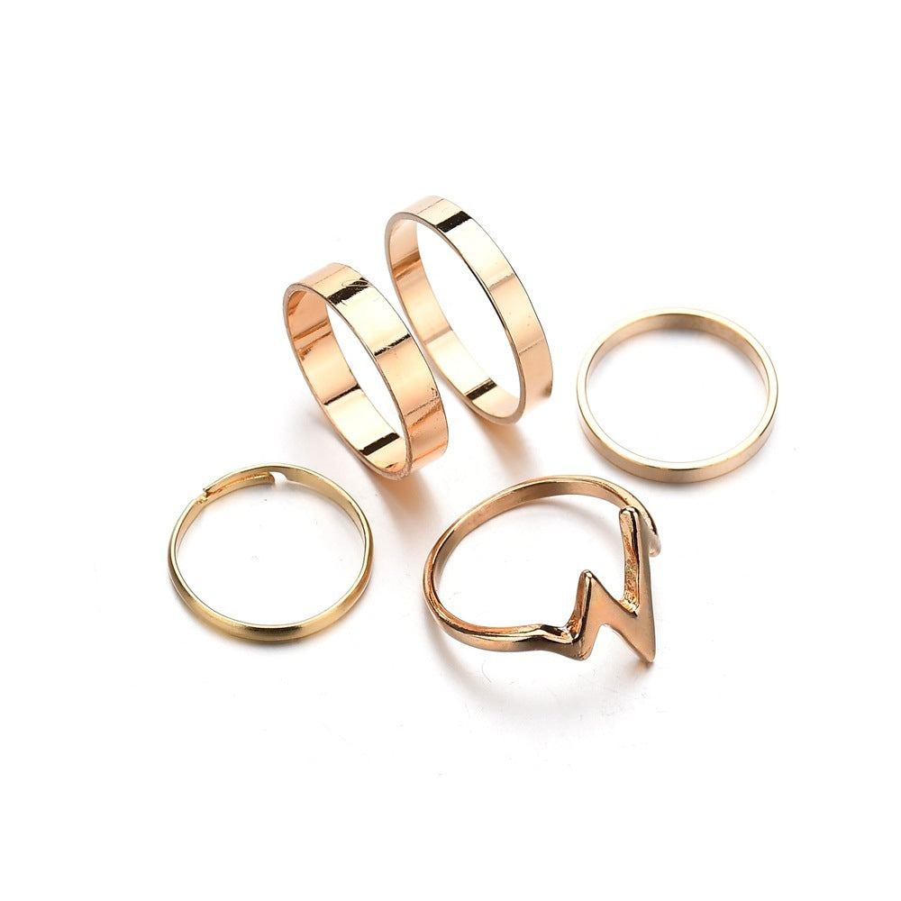 Rose Gold Vintage Zircon Ring Hipster Ladies
