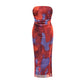 Women's Mesh Printed Double-layer Side Slit Dress
