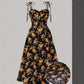 Waist-tight Floral Slimming Sling Dress