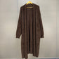 Women's Super Long Temperament Thick Knitted Cardigan Jacket