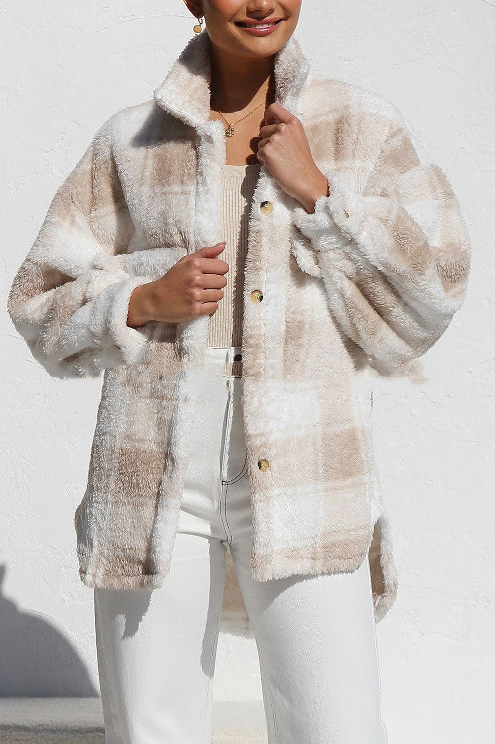 Women's FallWinter Jacket Arctic Plush Plaid