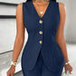 European And American Ladies Fashion Comfort And Casual Open Chest Lace-up Short-sleeved Shirt