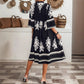Summer New Women's Clothing V-neck Casual Style Loose Print Dress
