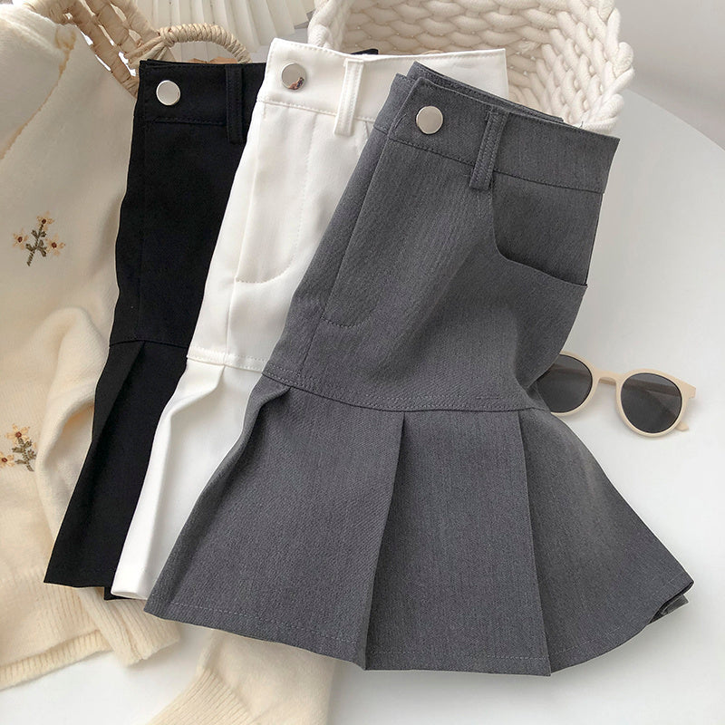Jupe plissée taille haute tendance pour femme