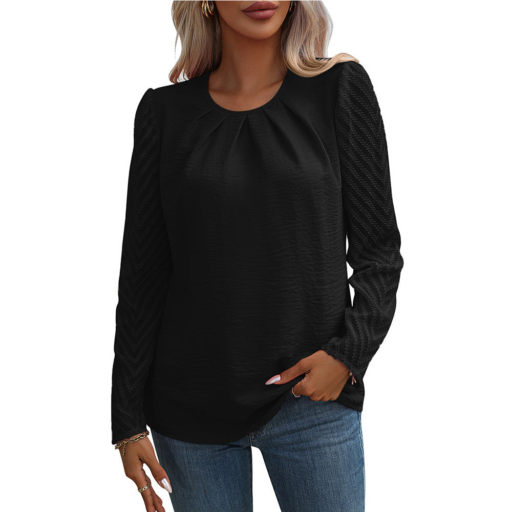 Chiffon Sheer Long Sleeve Temperament Shirt